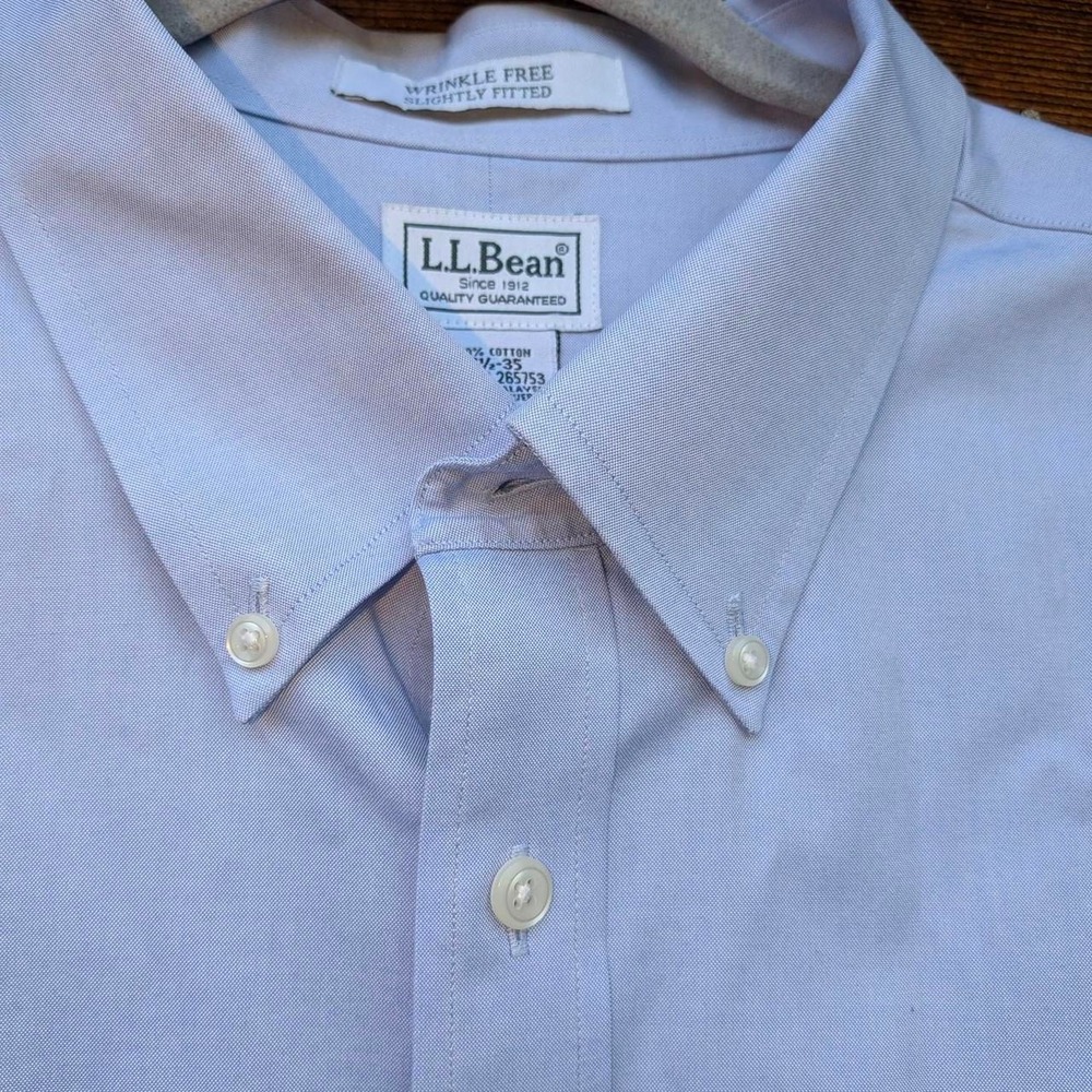 LL Bean L XL Button up 17.5 35 new
